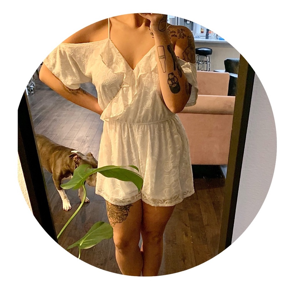 White Lace Romper